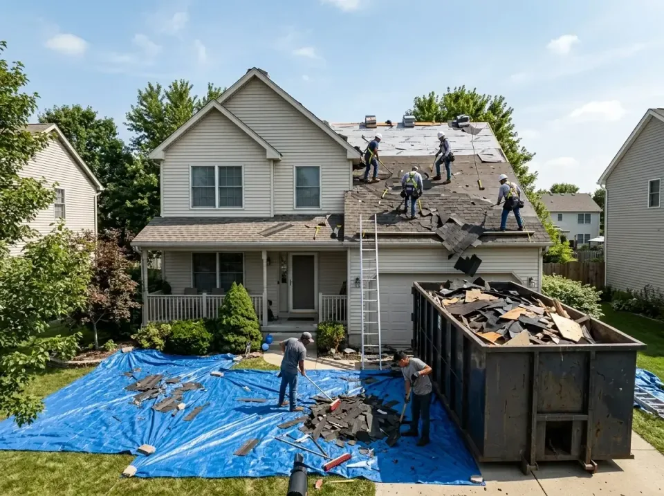 roof-replacement-debris-remova-004 — frequently asked questions, Cheapest Dumpster Rentals in Fairmount, IN